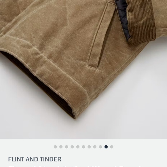 FLINT AND TINDER
Flannel-Lined Quilted Waxed Rancher
 in Field Tan - Picture 10 of 10